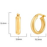 14ct Yellow Gold Classic Hinged Hoop Earrings