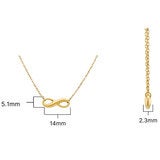 14ct Yellow Gold Infinity Necklace