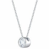 0.30ct Round Brilliant Cut Diamond Solitaire Pendant 14ct White Gold
