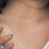 0.30ct Round Brilliant Cut Diamond Solitaire Pendant 14ct White Gold