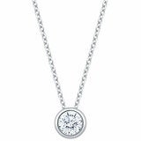 0.30ct Round Brilliant Cut Diamond Solitaire Pendant 14ct White Gold