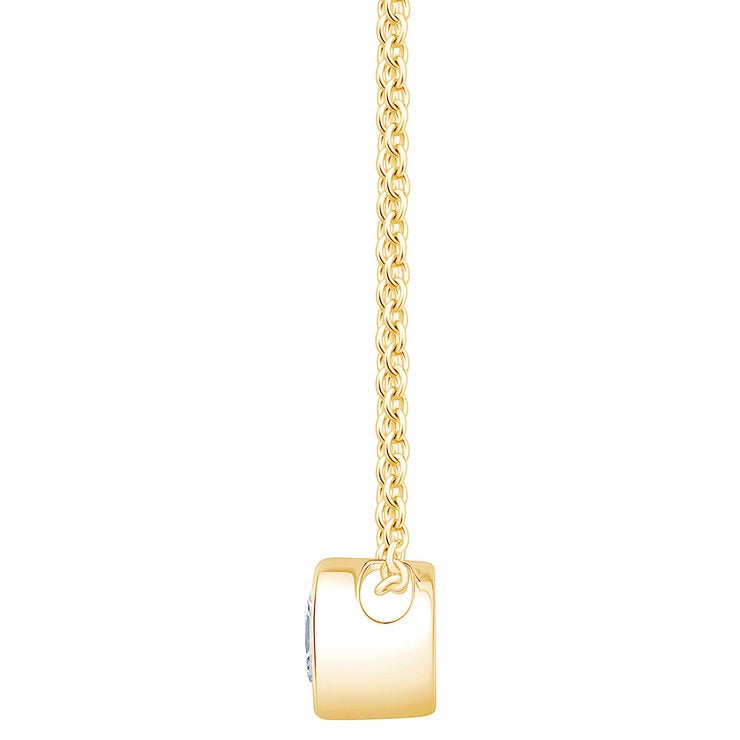 0.30ct Round Brilliant Cut Diamond Solitaire Pendant 14ct Yellow Gold
