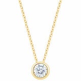 0.30ct Round Brilliant Cut Diamond Solitaire Pendant 14ct Yellow Gold