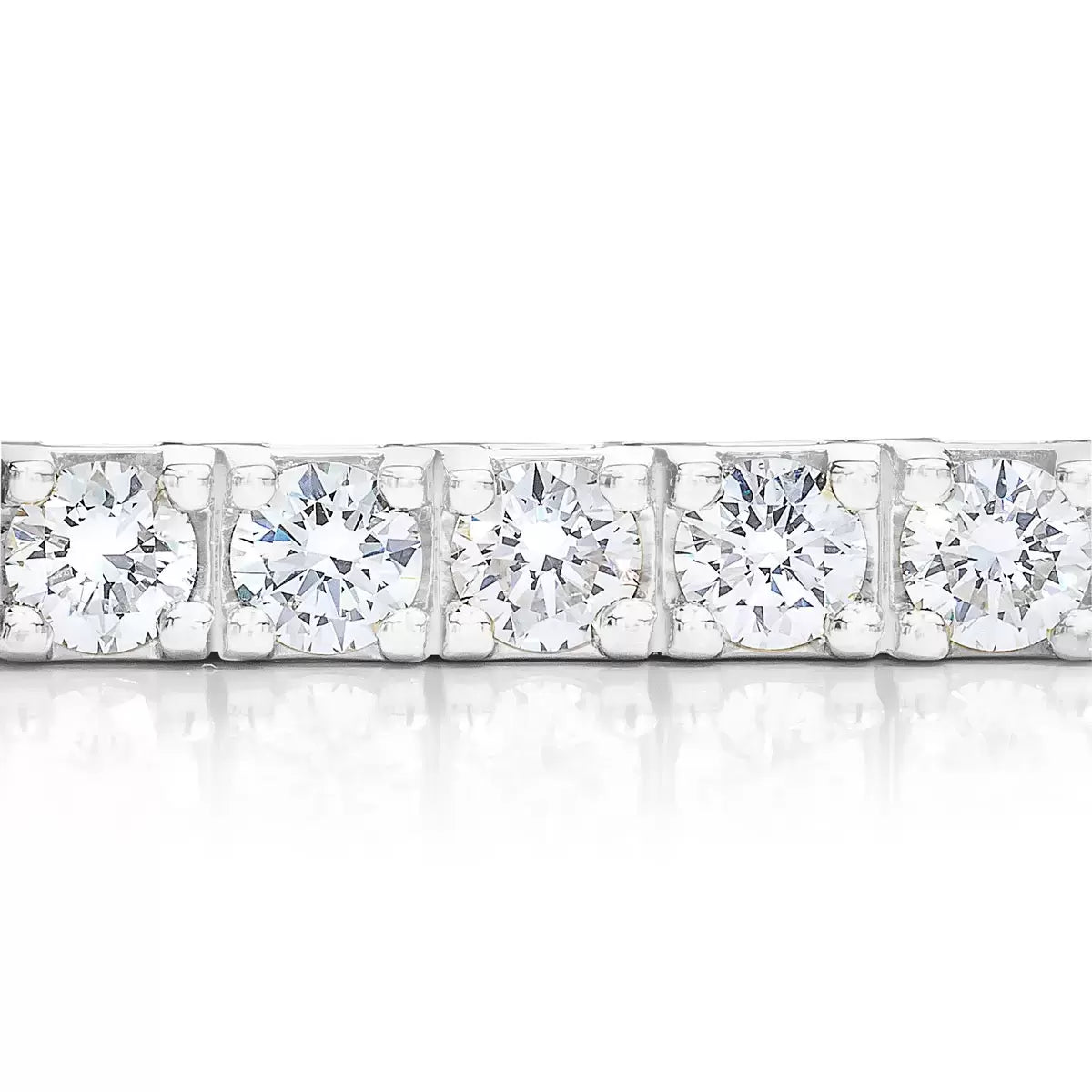 7.00ctw Round Brilliant Cut Diamond Tennis Bracelet, 18ct White Gold