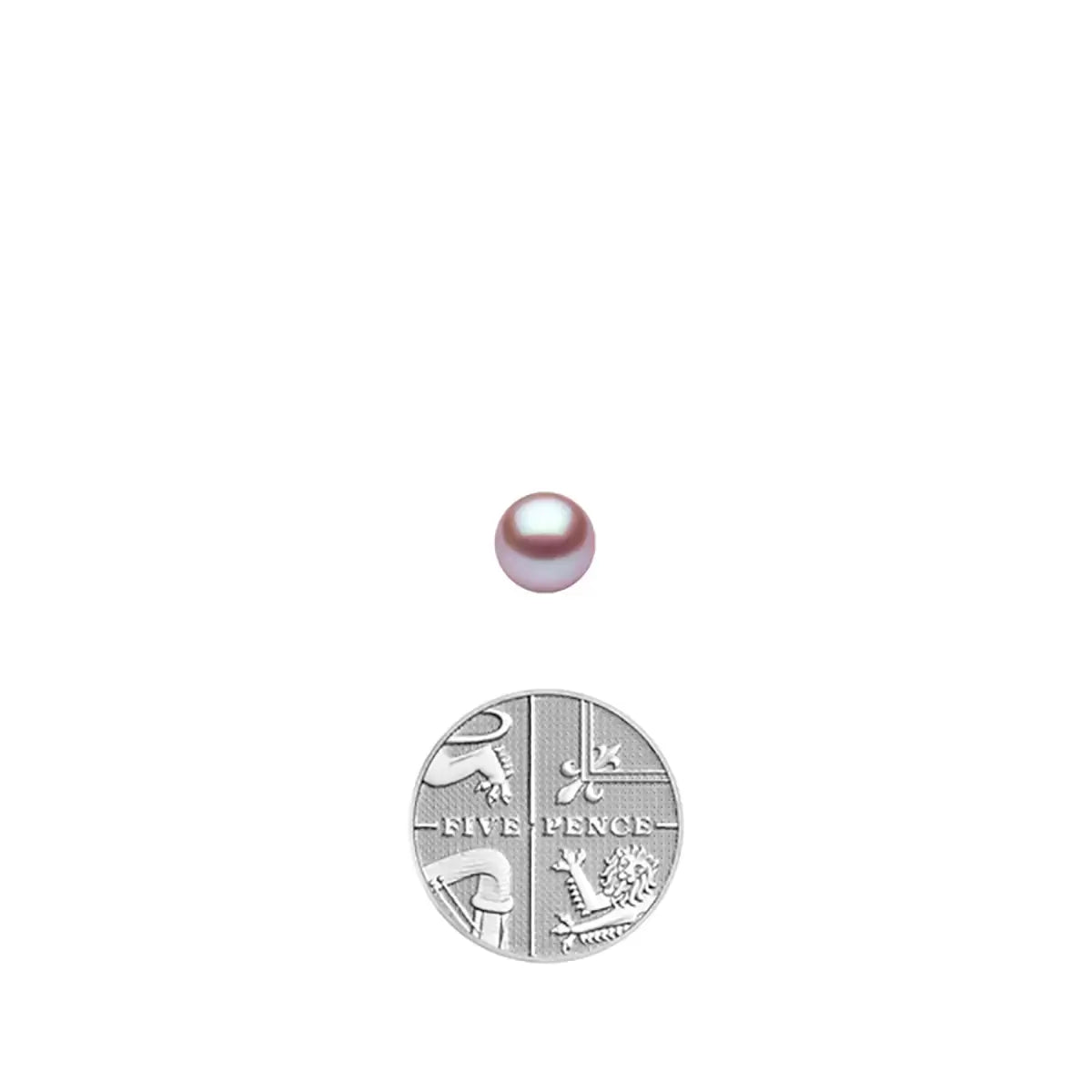 6.5-7mm Cultured Freshwater Pink Pearl Stud Earrings, 18ct White Gold