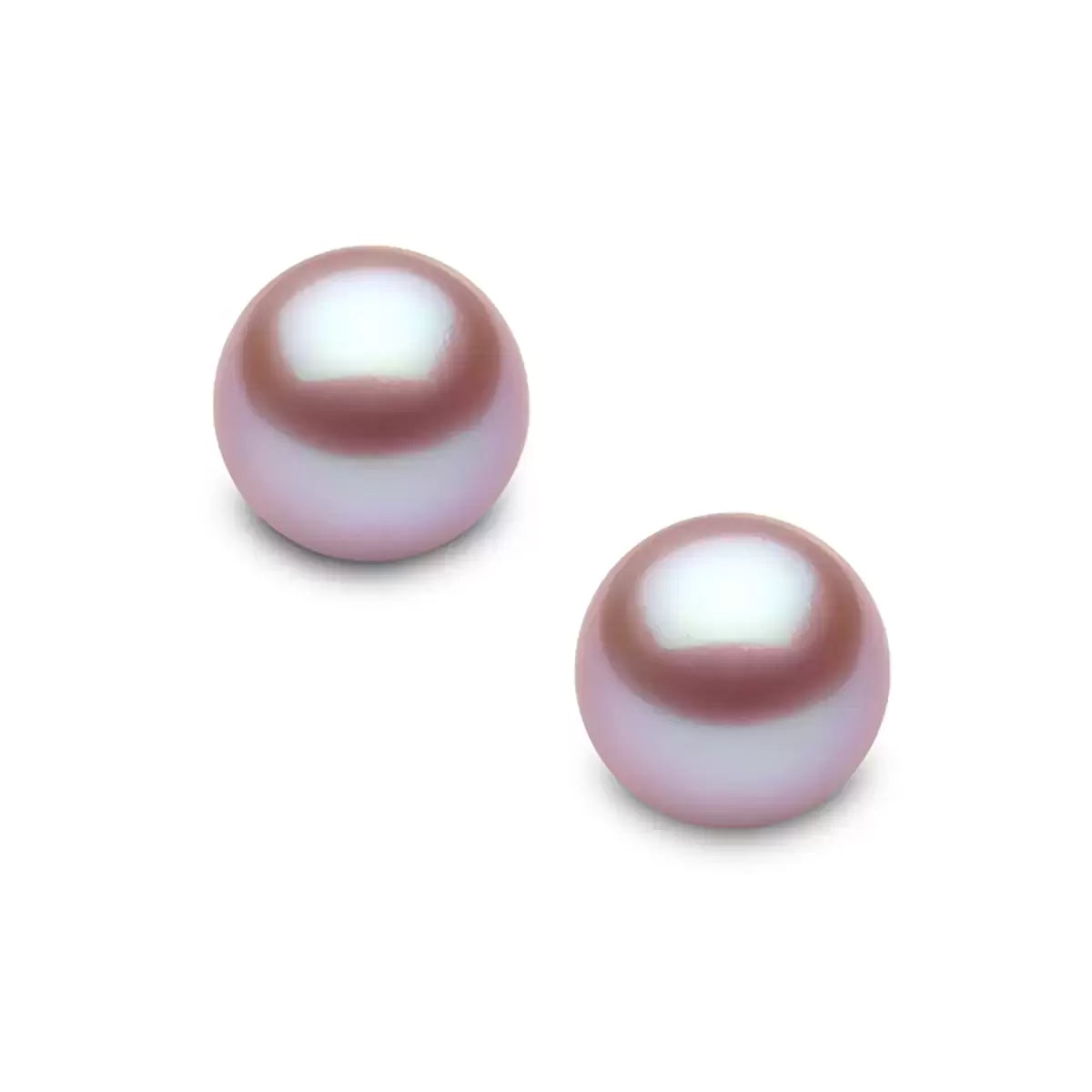 6.5-7mm Cultured Freshwater Pink Pearl Stud Earrings, 18ct White Gold