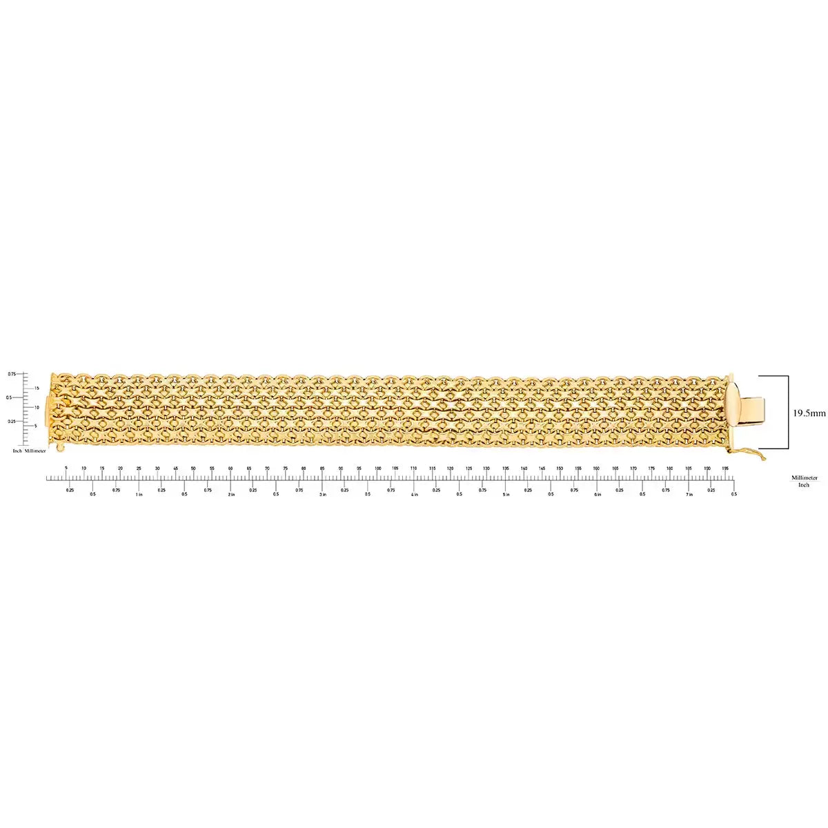 18ct Yellow Gold Bombay Bismark Bracelet