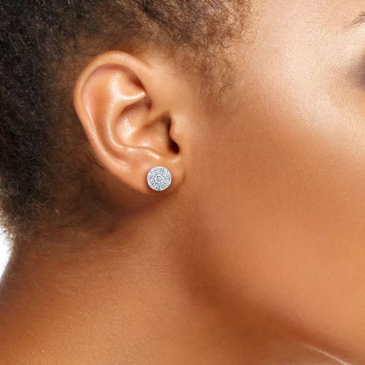 1.50ctw Round Brilliant Cut Diamond Stud Earrings 14ct White Gold