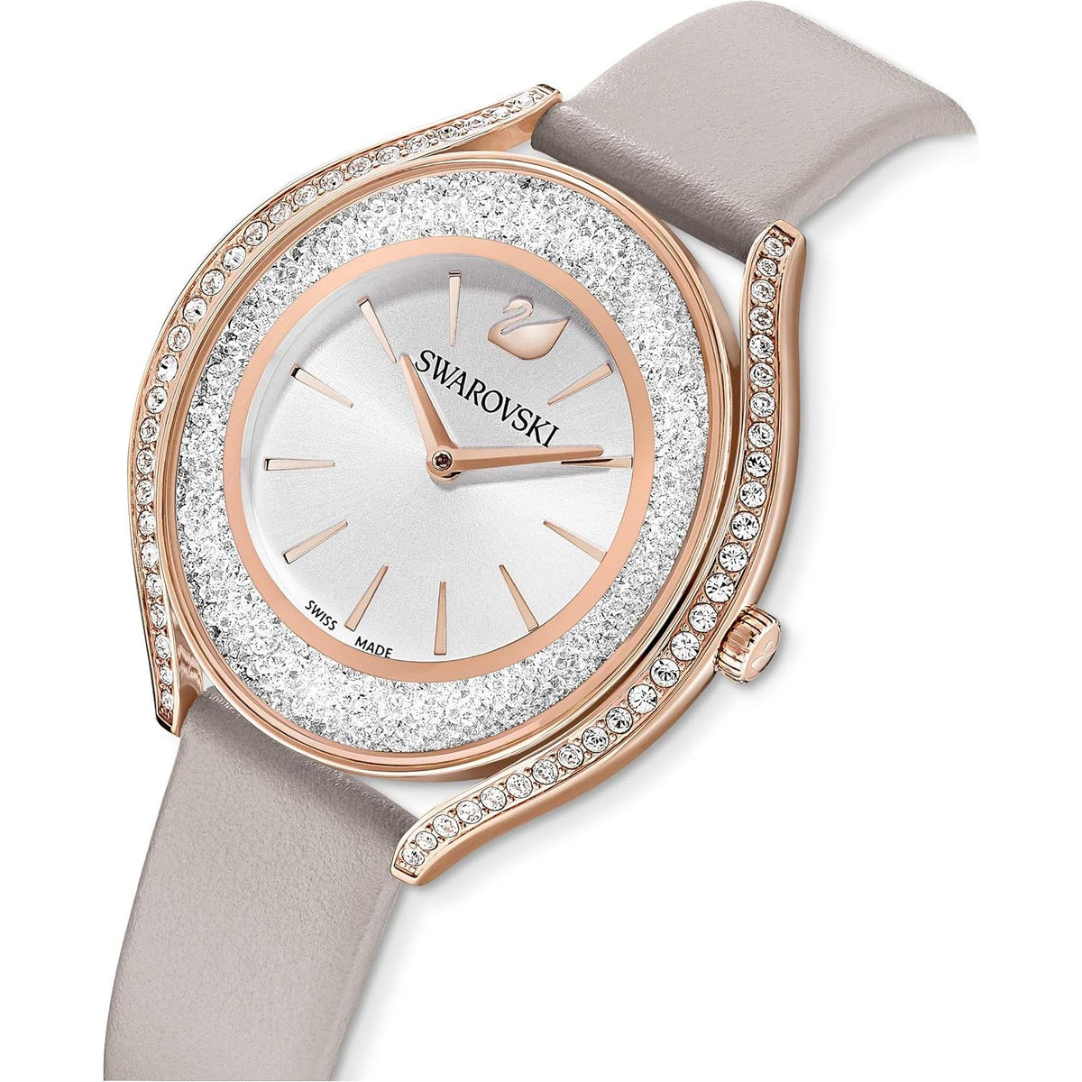 Swarovski Crystalline Aura Collection Leather Strap