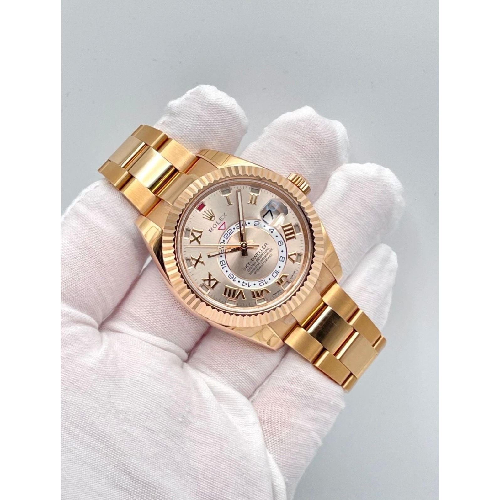 2020 Rolex Skydweller 326935 Sundust Partially Stickerd