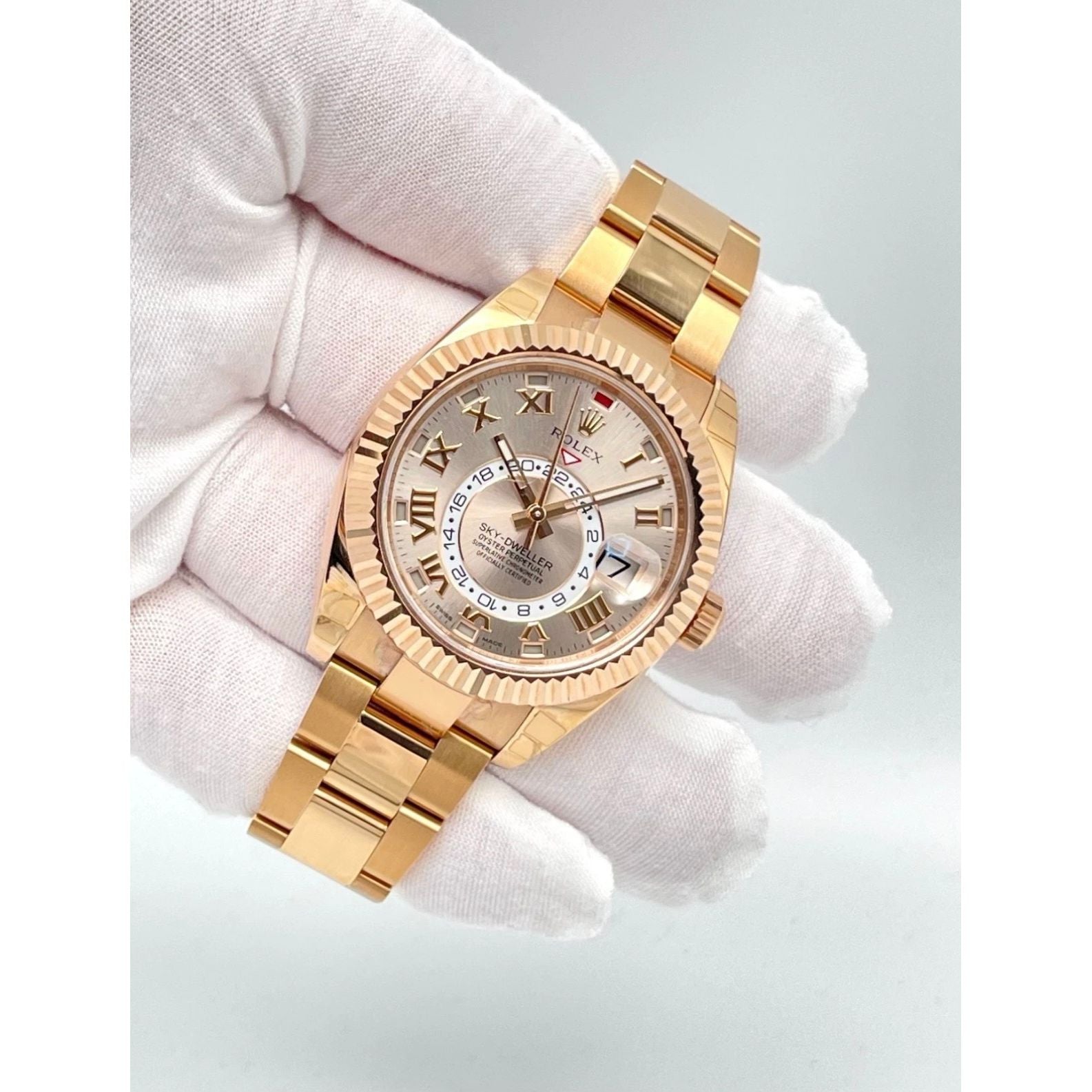 2020 Rolex Skydweller 326935 Sundust Partially Stickerd