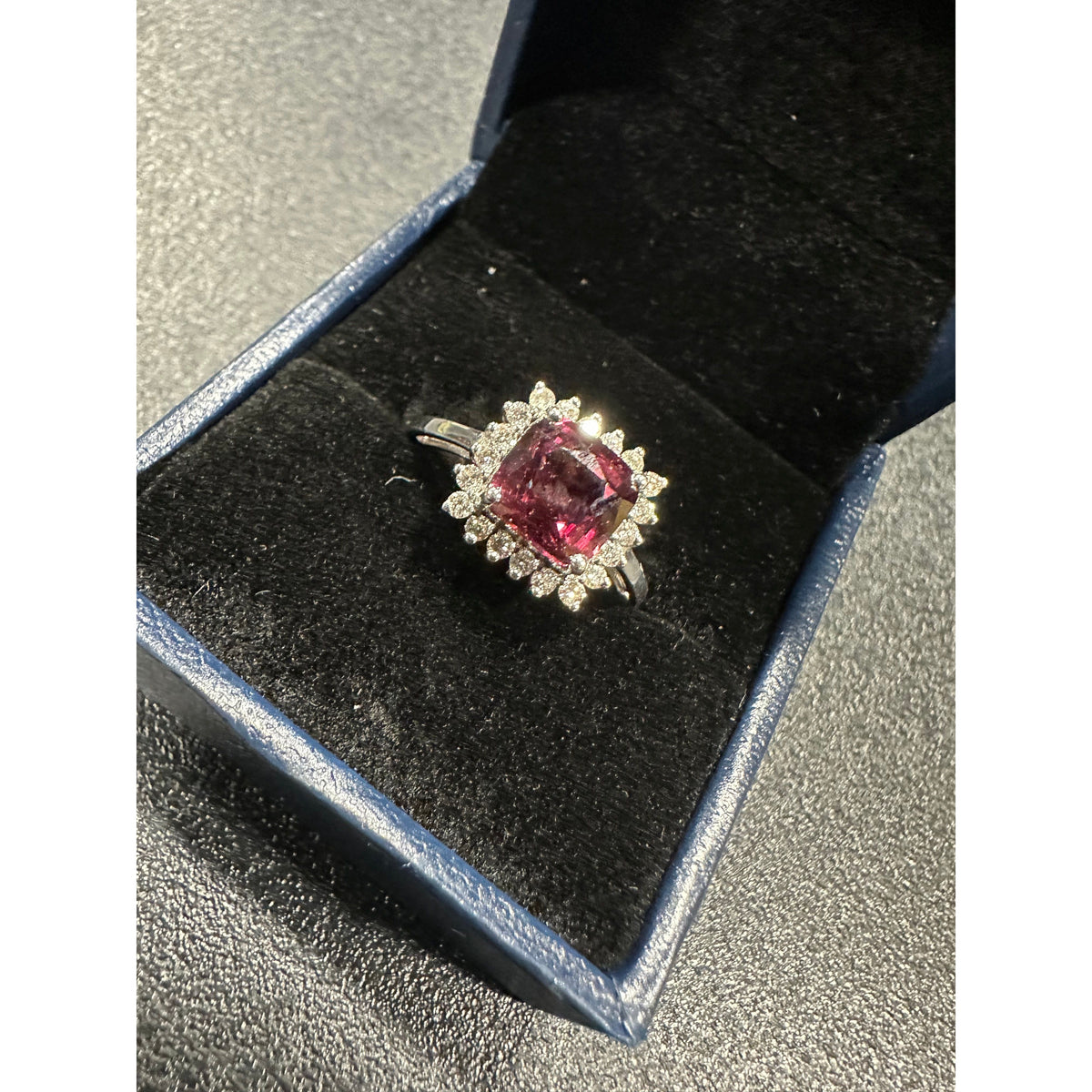 18ct White Gold Ruby Ring Totalling 3.66 Carats