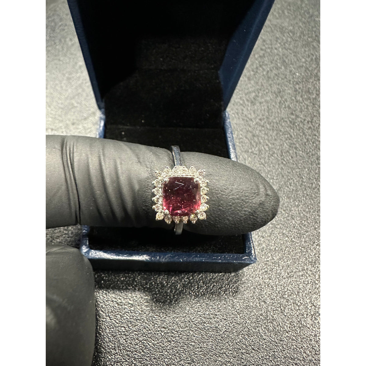 18ct White Gold Ruby Ring Totalling 3.66 Carats