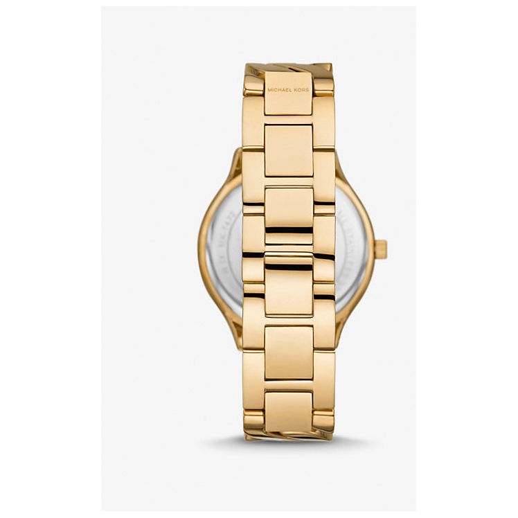 Michael Kors Slim Runway Gold-Tone Curb-Link Watch