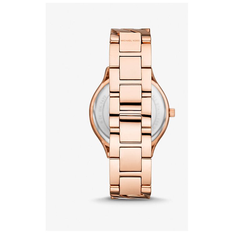 Michael Kors Slim Runway Rose Gold-Tone Curb-Link Watch