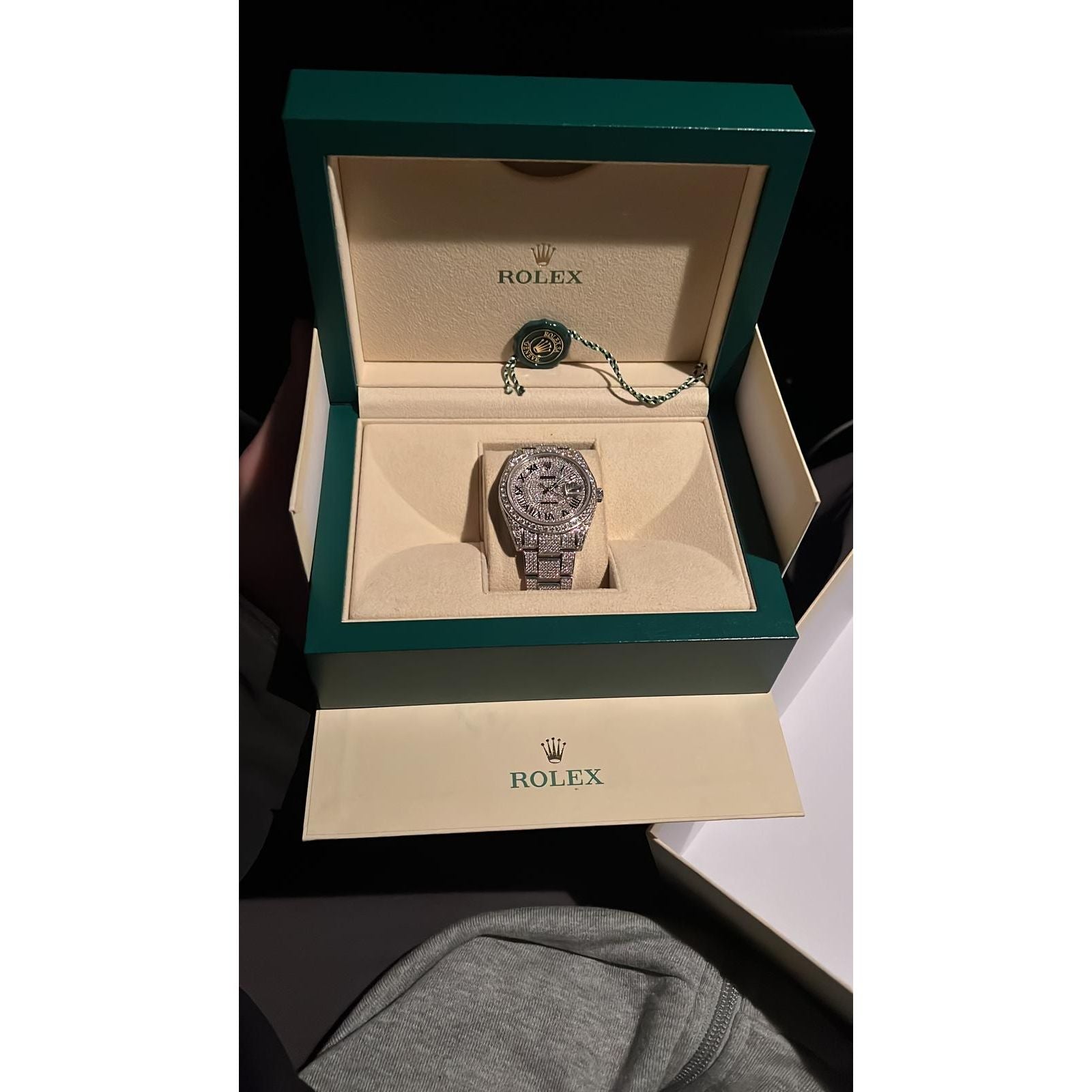 2020 Rolex DateJust 41mm 126300 Fully Iced Out 21ct VVS Diamonds
