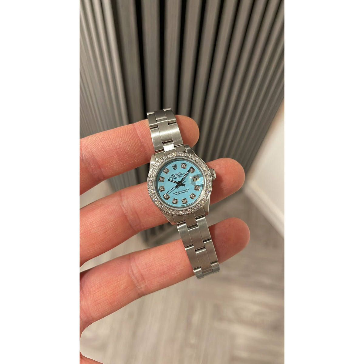 Rolex Datejust 26mm 6919 Tiffany Blue Diamond Face & Diamond Bezel