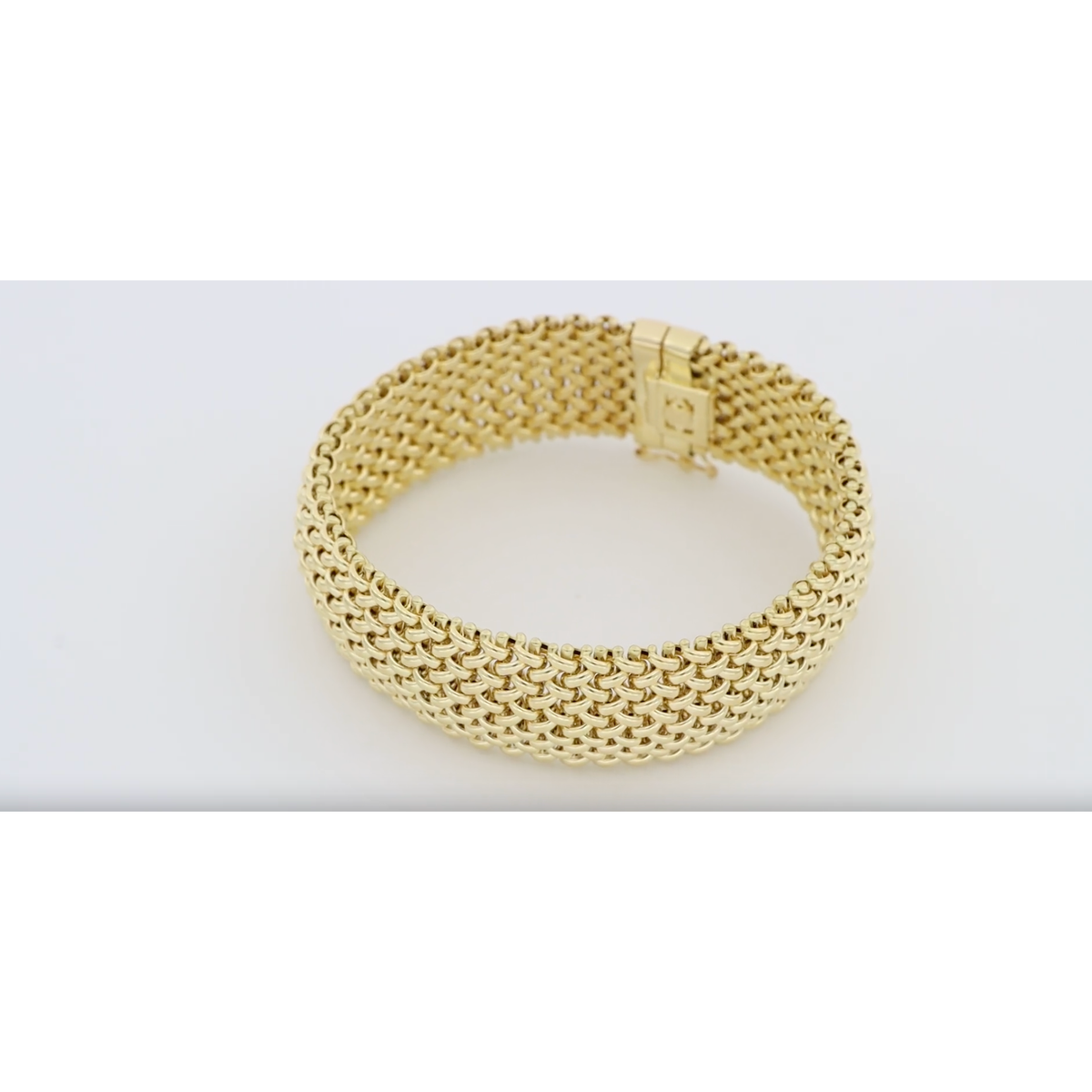 18ct Yellow Gold Mesh Bracelet