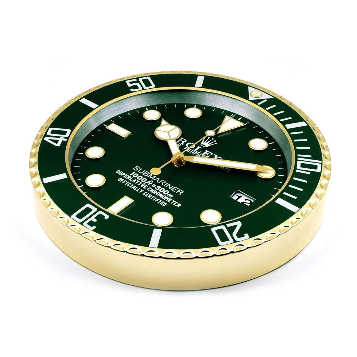 Rolex Wall Clock Inspired Submariner Green Gold