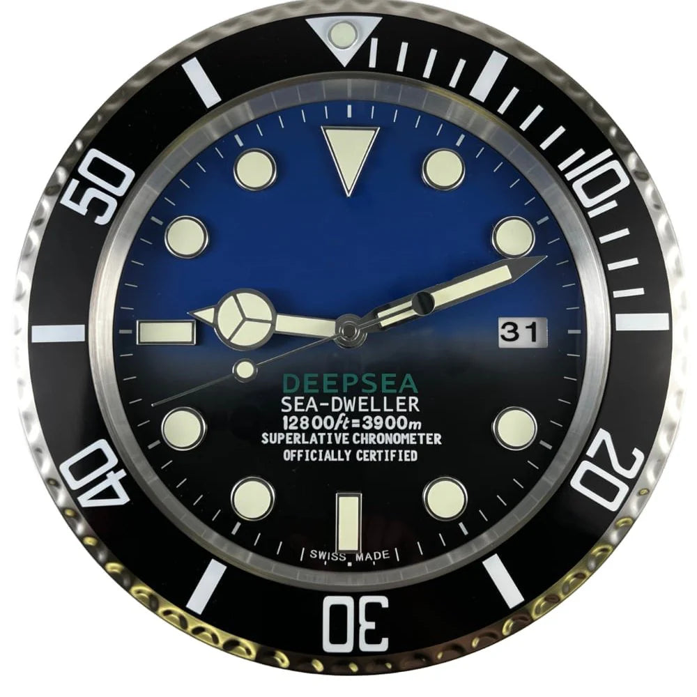 Rolex Deepsea D-Blue Wall Clock