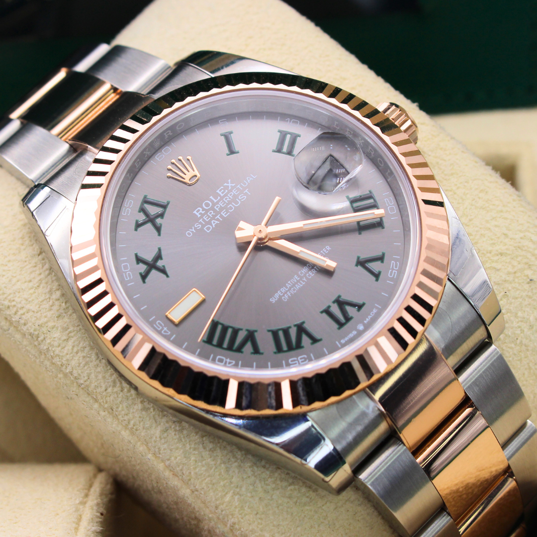 2023 Rolex DateJust 41 126331 Gold Wimbledon Roman Dial