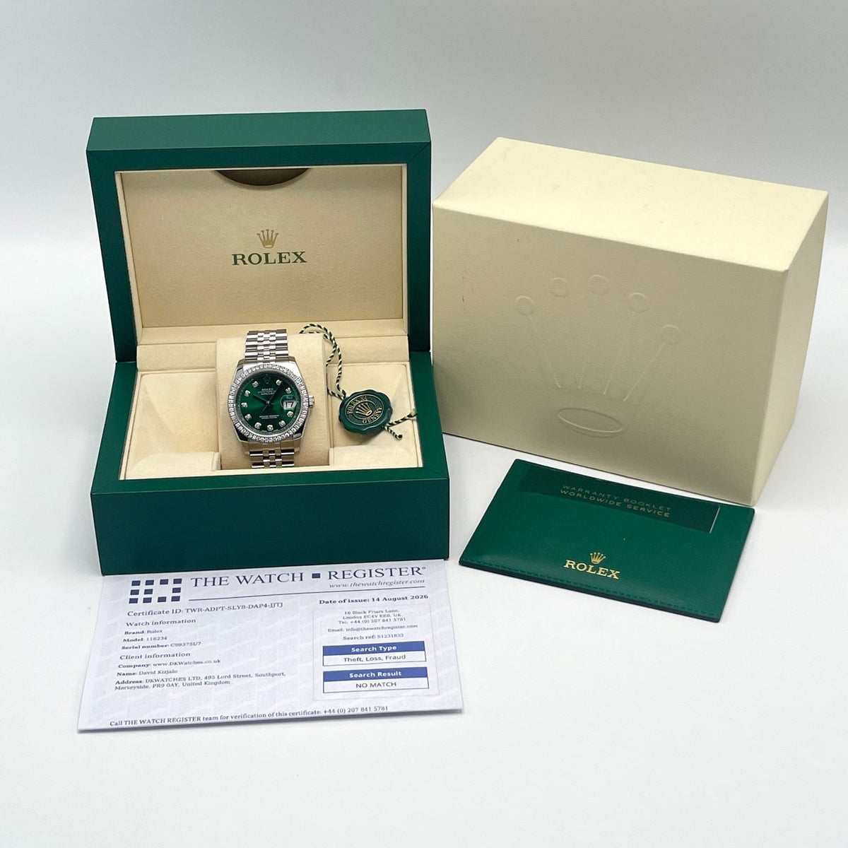 Rolex 116234 Datejust Unisex Automatic Watch