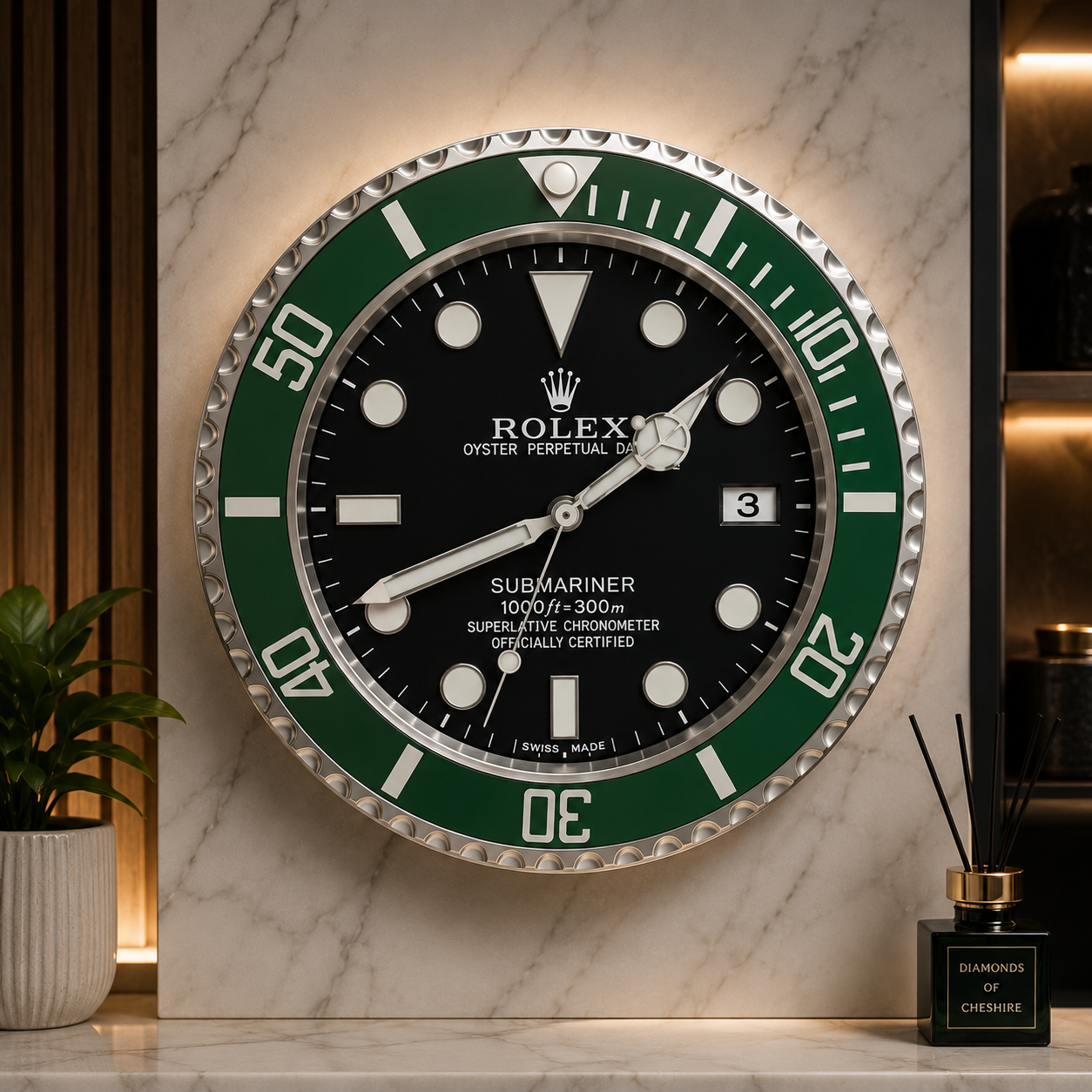 Rolex Submariner Starbucks Wall Clock Hand Made 904 Stainless Steel