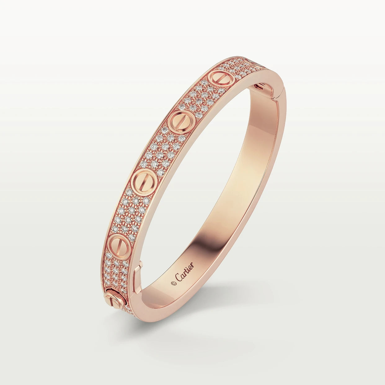 2022 Cartier Love Bracelet Diamond Paved Size 18