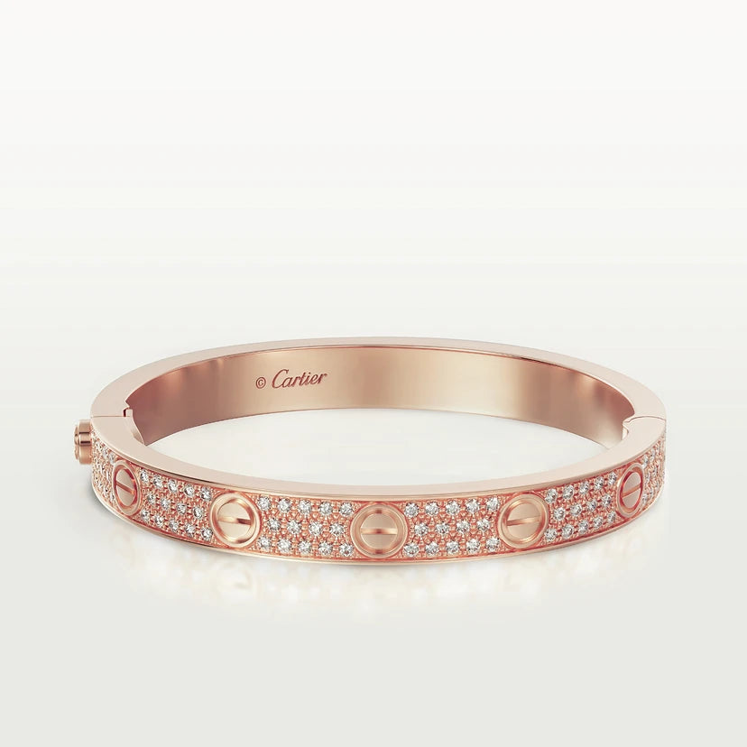 2022 Cartier Love Bracelet Diamond Paved Size 18