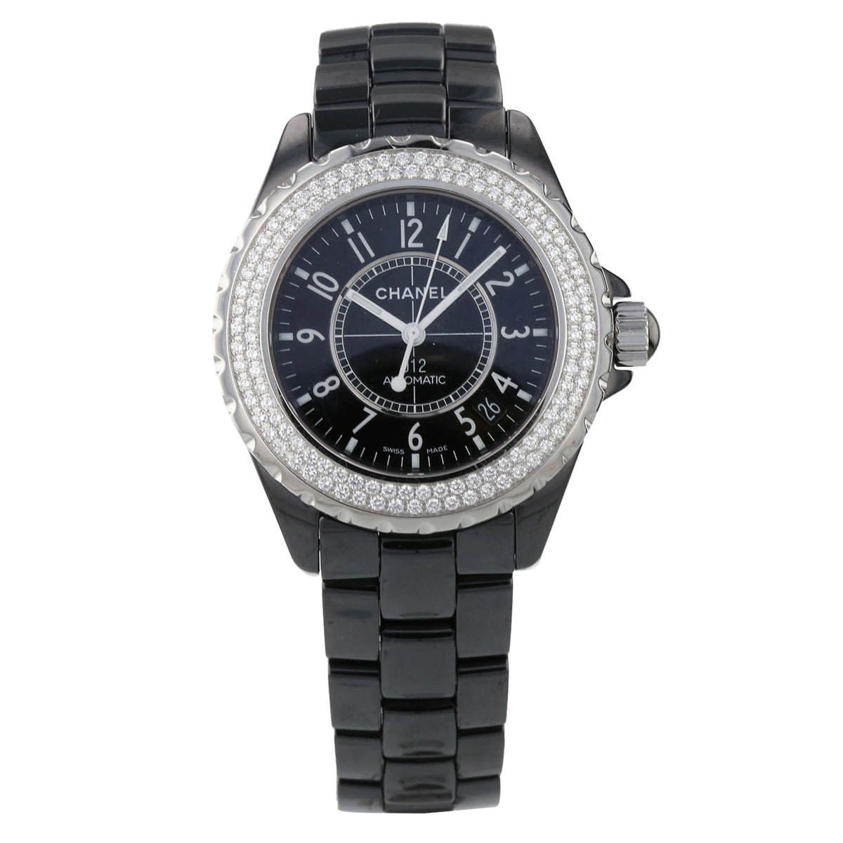 Chanel J12 Black Ceramic Ladies Watch H0950 2010 Box & Papers