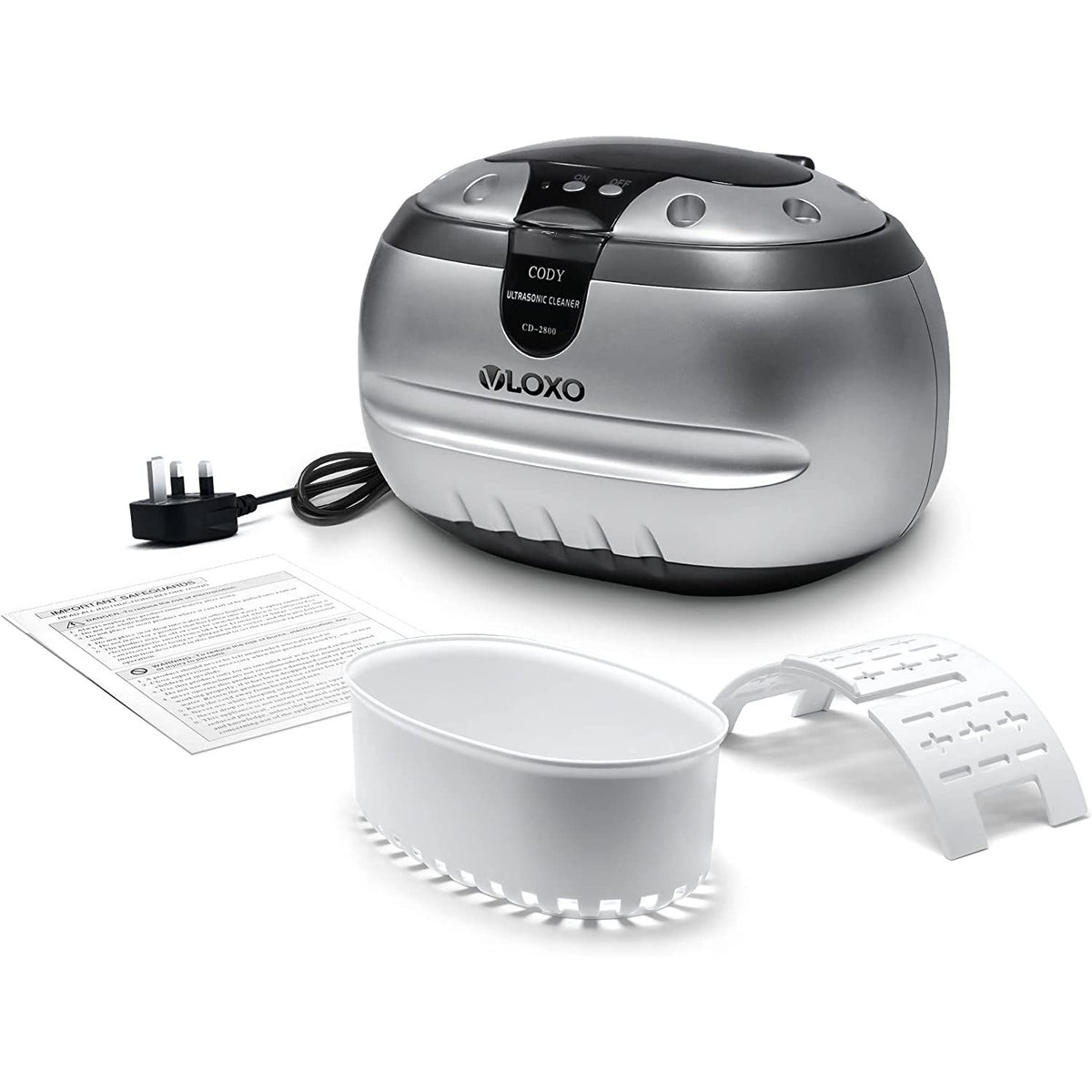 VLOXO CD-2800 Ultrasonic Cleaner Jewellery Cleaner 600ml 50W